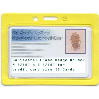 Color Frame Badge Holders Horizontal - 100 Pack